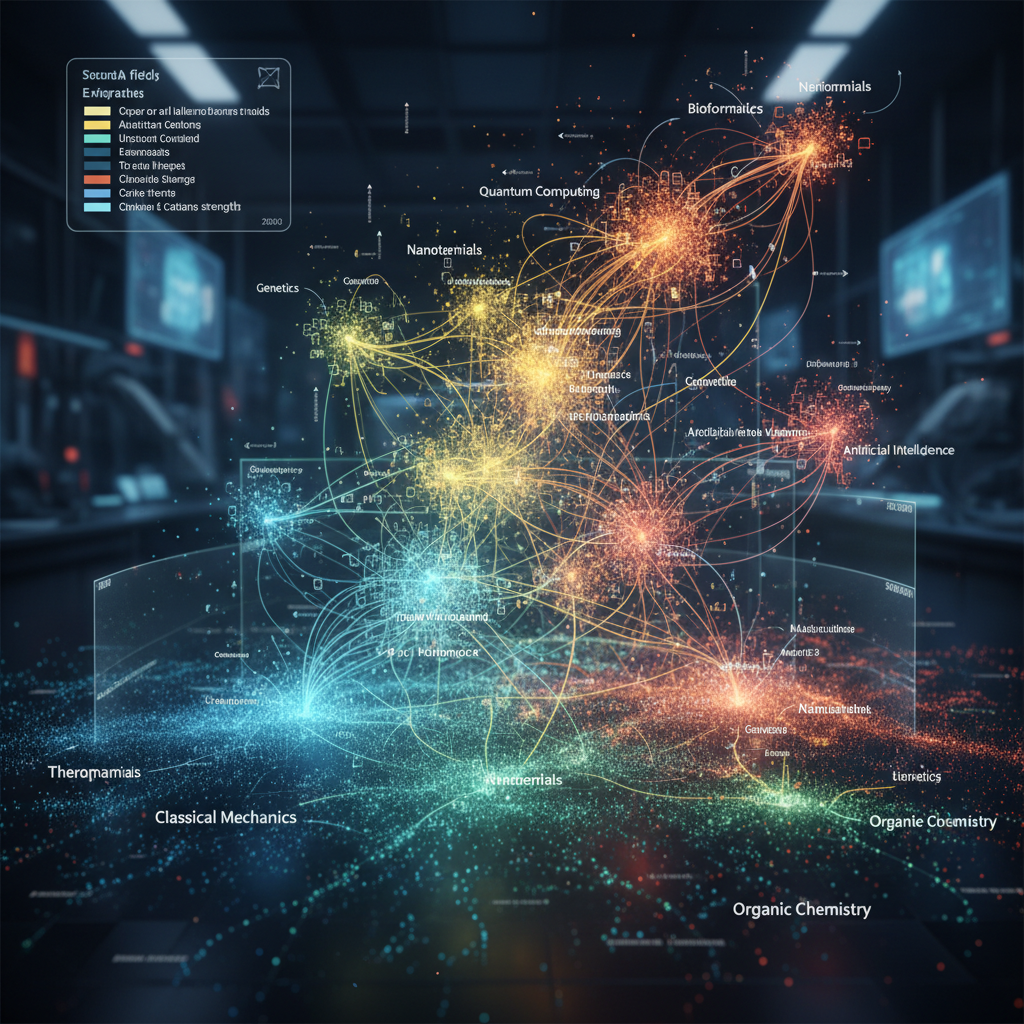 Visual citation mapping showing research field evolution