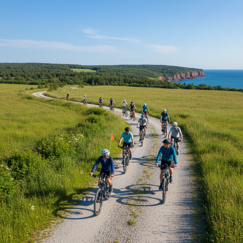 Guided e-bike tour through Southeastern PEI landscapes from Nellie's Landing