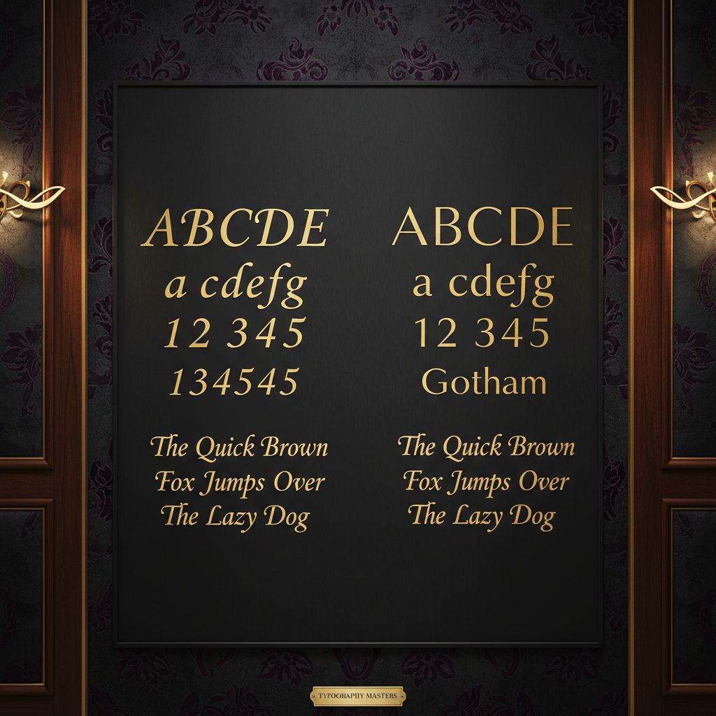 Beautiful typography specimens and font samples displayed on clean background