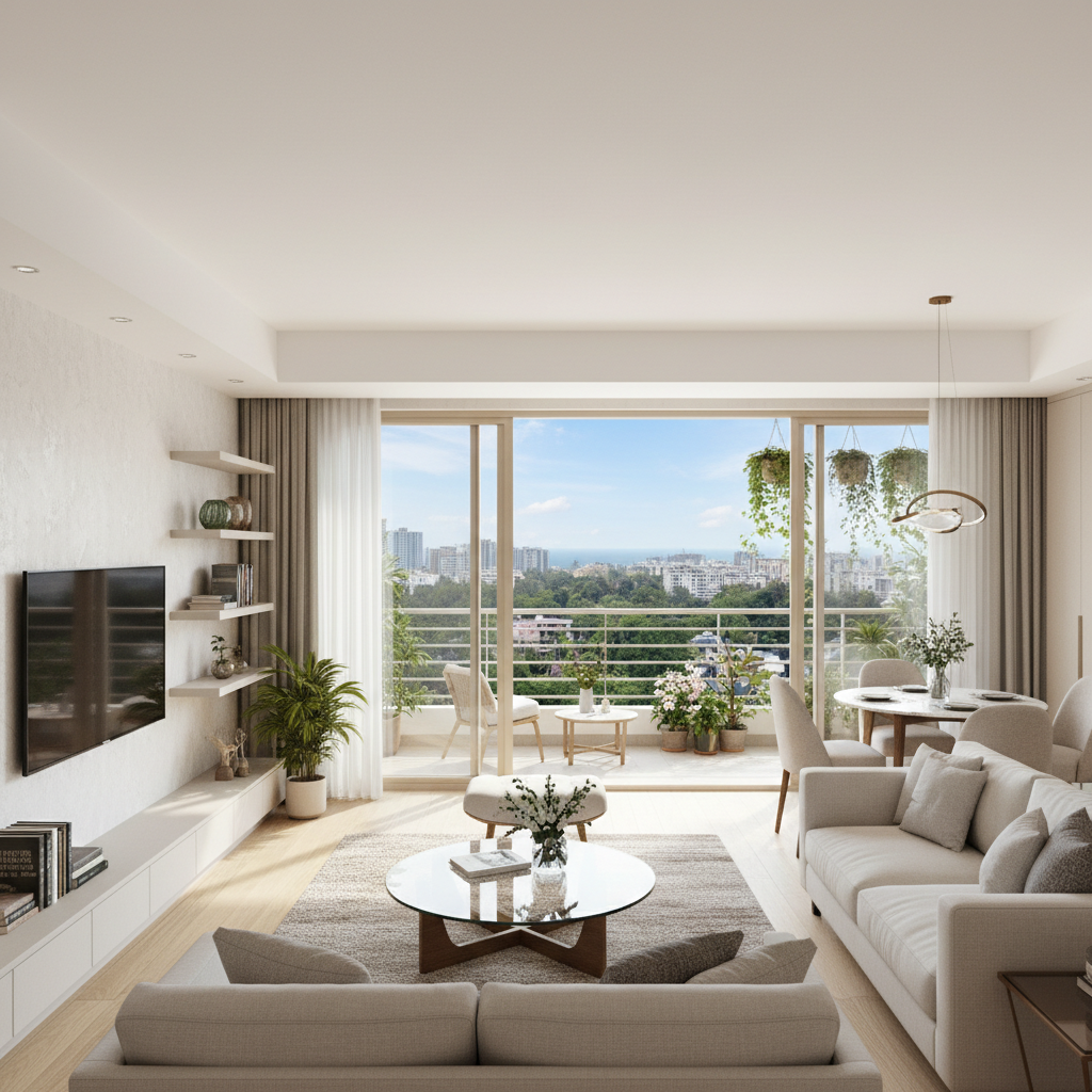 Bright 2BHK apartment with modern interiors near Hinjewadi IT Park Pune