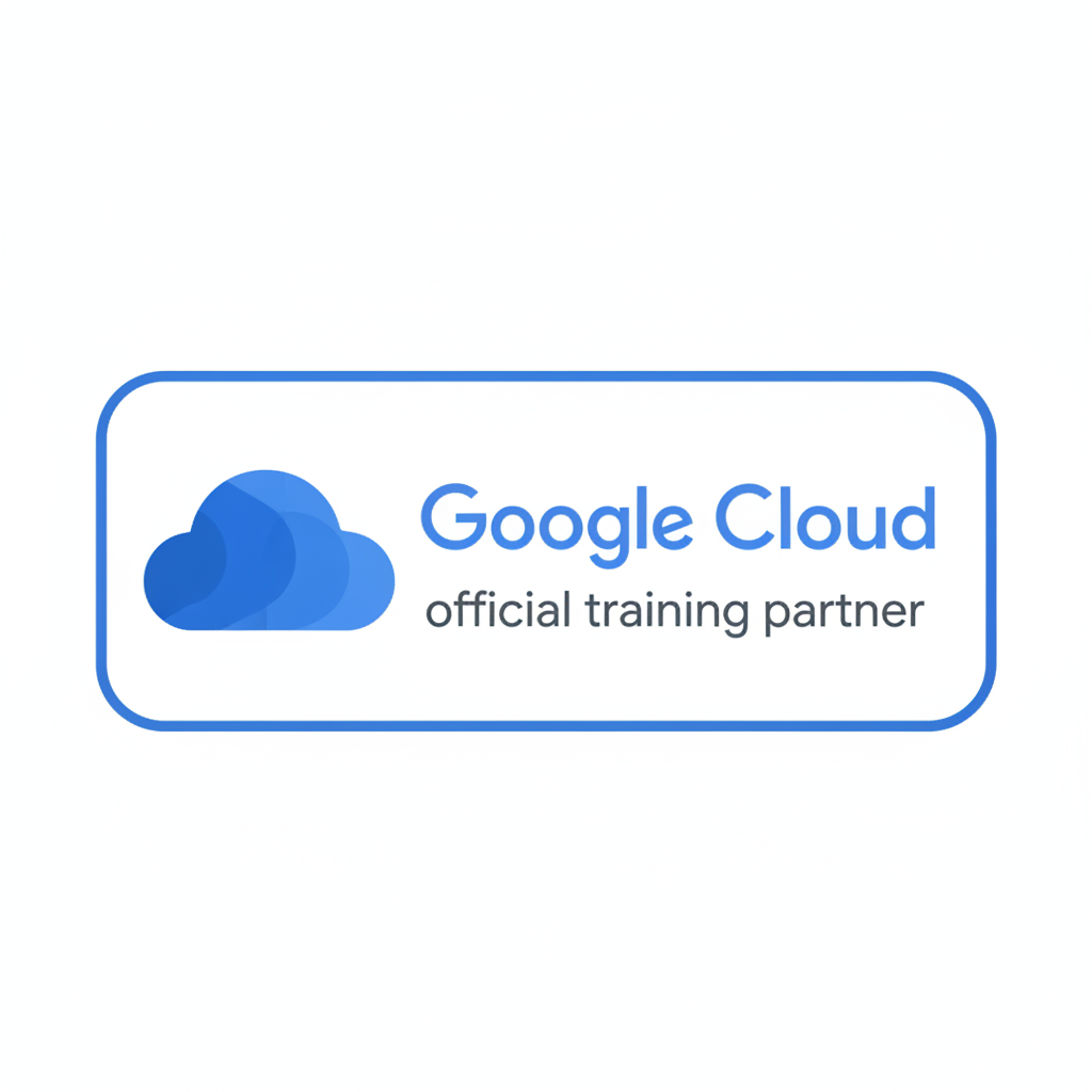 Cloud architect bootcamp with AWS Azure GCP logos on bright screen in cloud training center