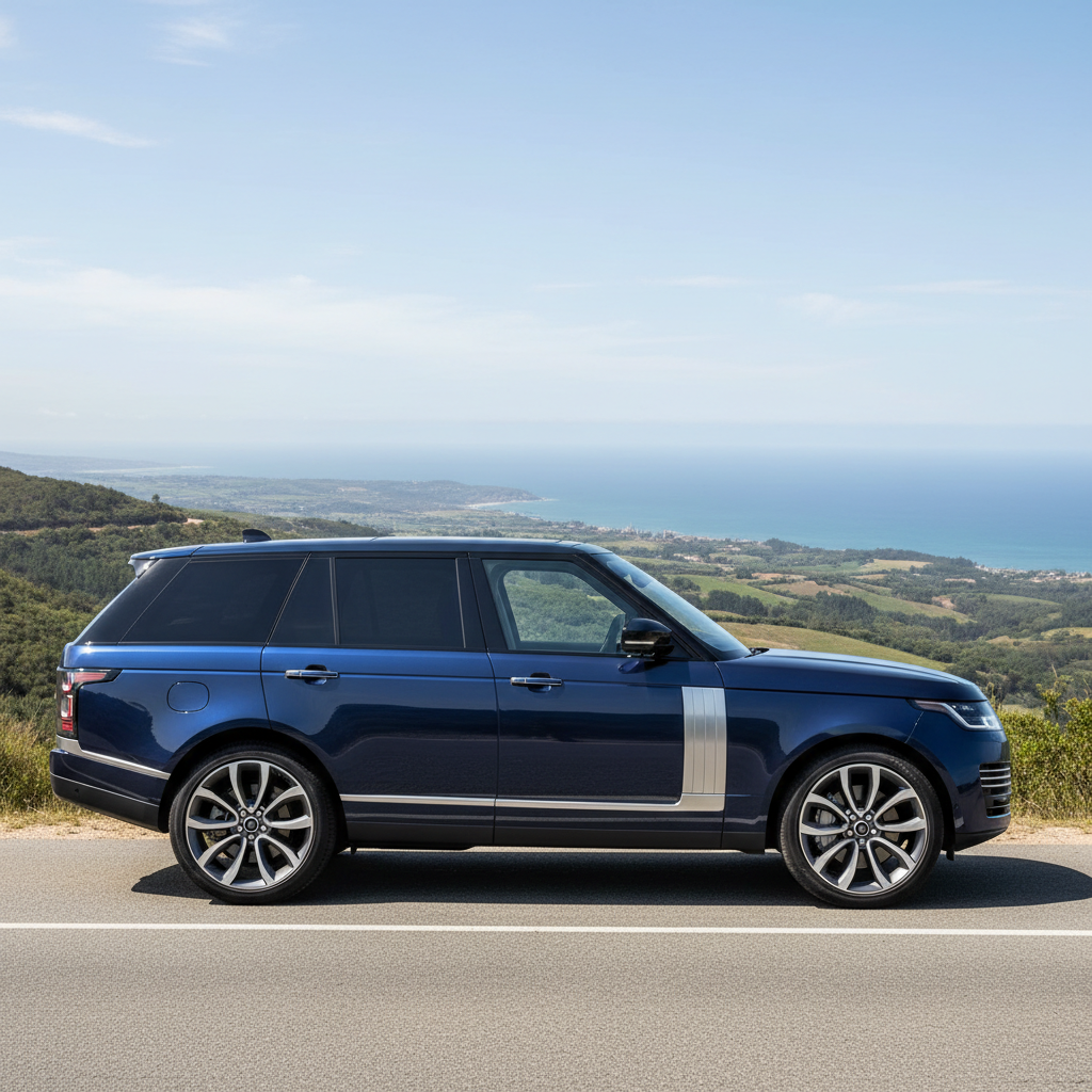 Range Rover Autobiography blanche en ville
