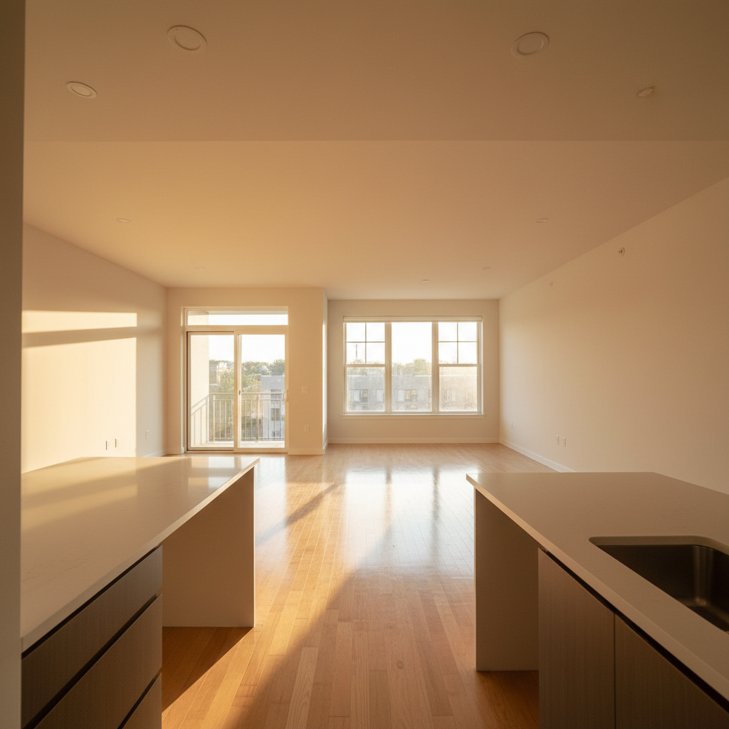 Clean empty property ready for showing, well-maintained home interior with natural light