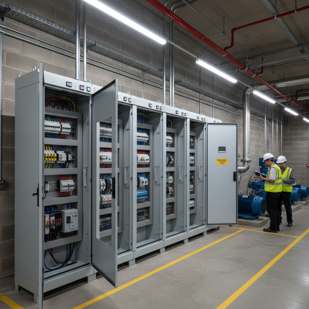MCC panel installation in plant room