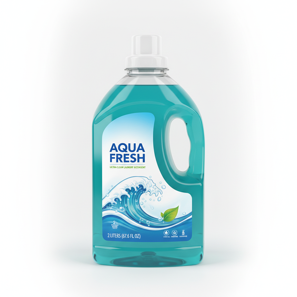 濃縮洗衣液,藍色瓶裝,1升裝,適合家庭使用