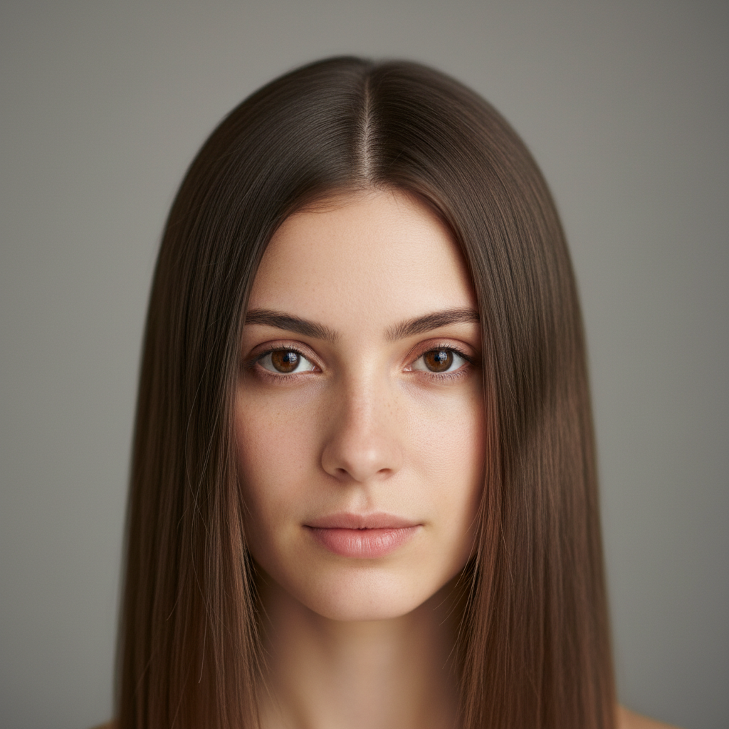 After foilayage: bright blonde pieces melted into brown base, dimensional and light-catching