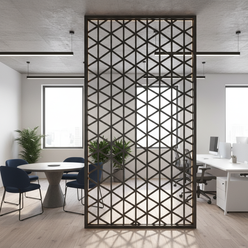 Laser cutting stainless motif geometris modern
