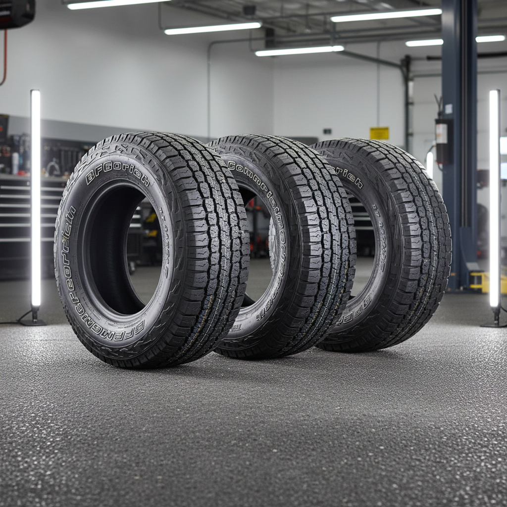 Light truck van tires for delivery vehicles and pickup trucks in commercial use