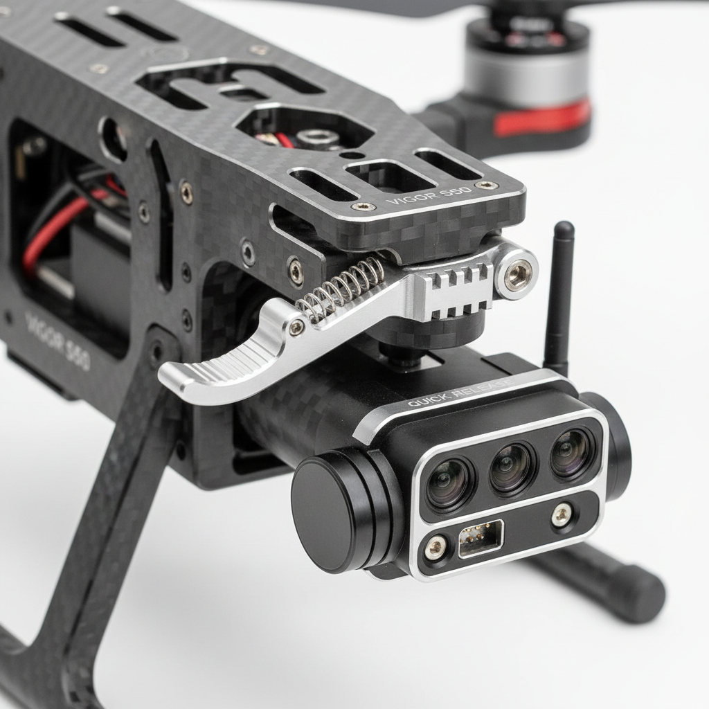VIGOR S50 payload quick-release mechanism detail