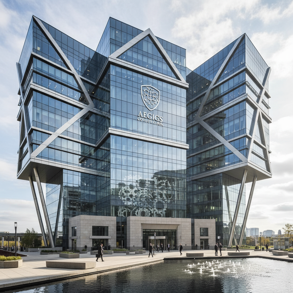 Enterprise corporate building representing organizational risk and governance