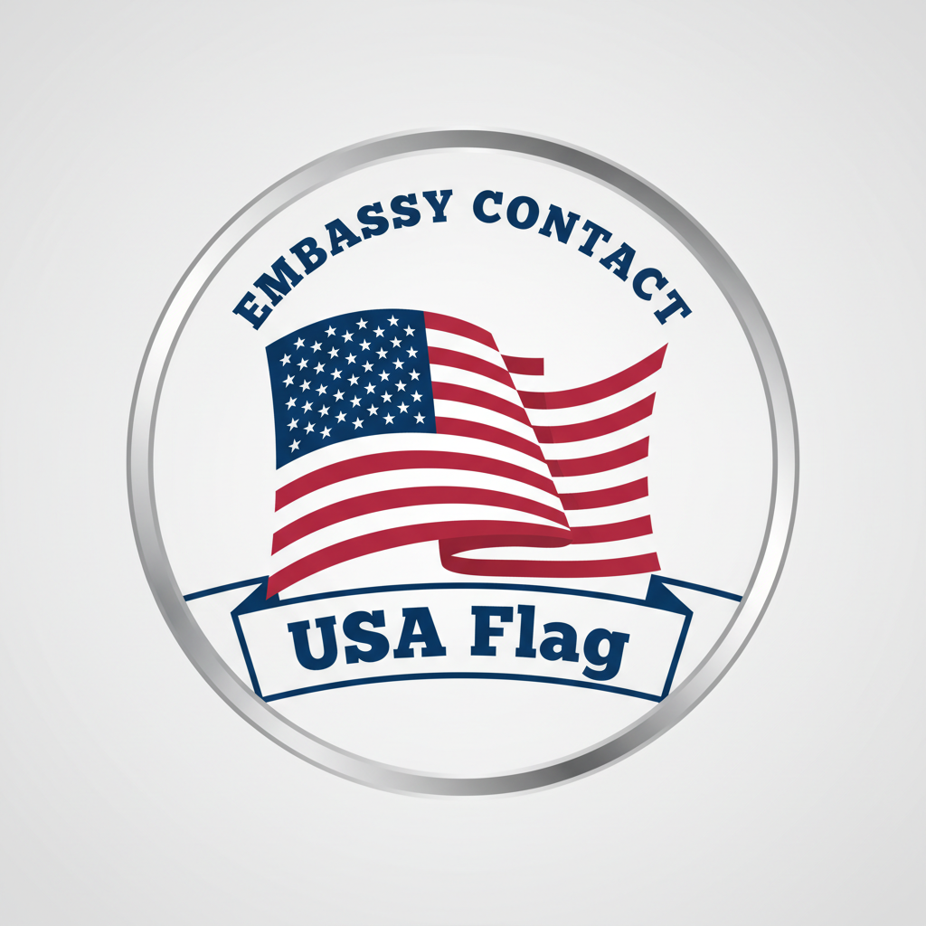 USA flag icon for embassy contact information