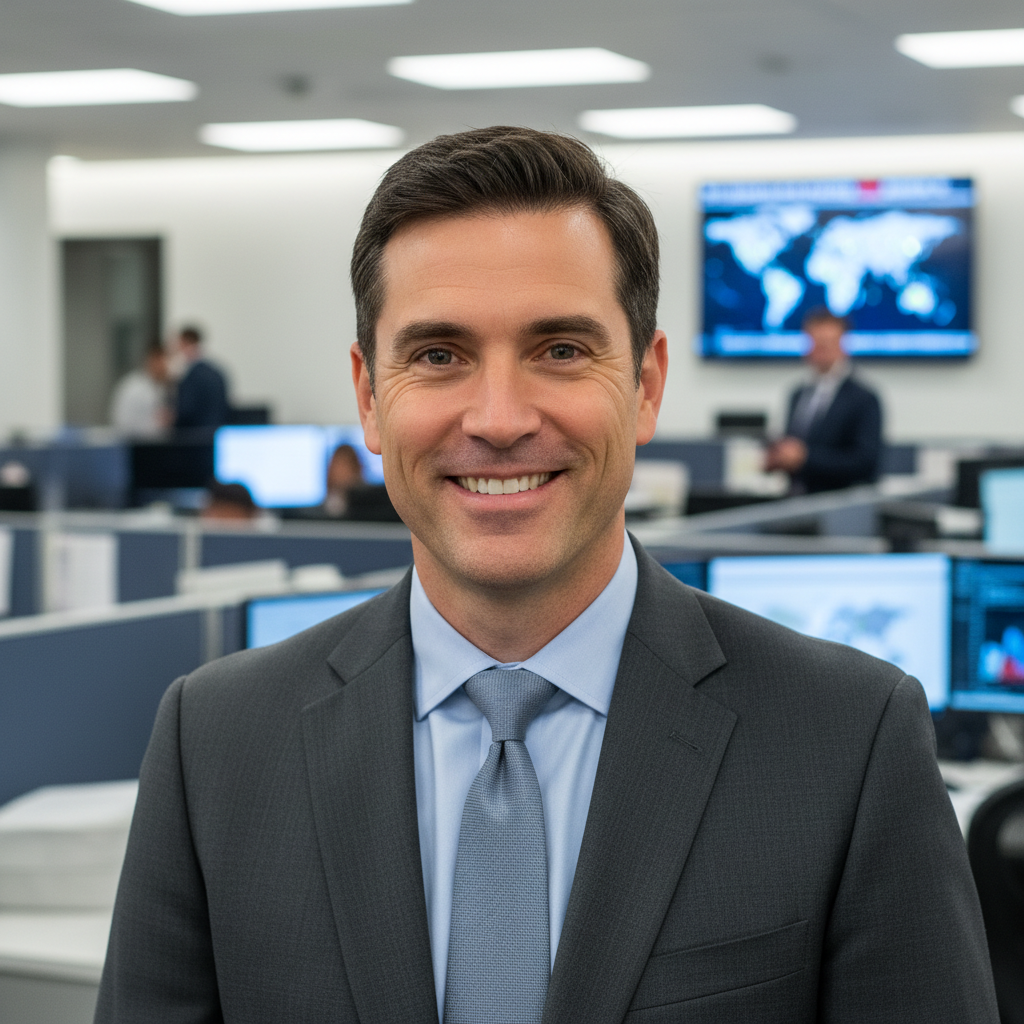 Marcus Webb, investigative reporter at ProPublica, smiling in a newsroom