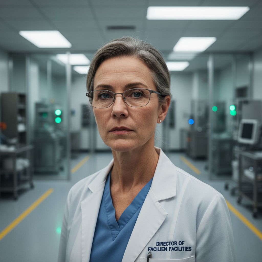 Hospital facilities director portrait for operating theater cleanroom project