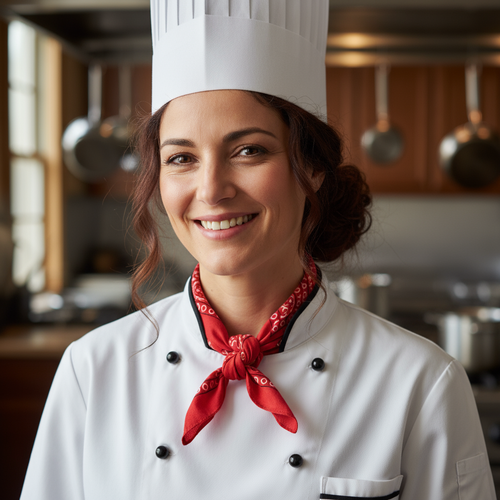Laleh Ahmadi, food editor with warm smile, professional headshot