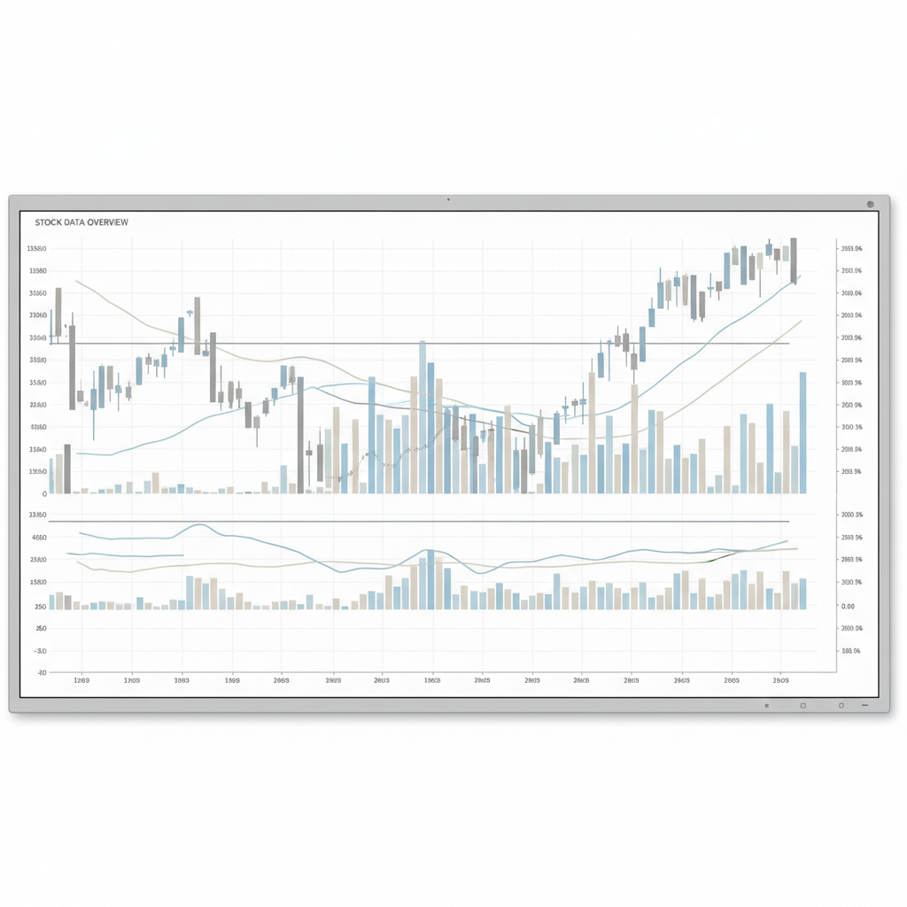 Stock market trading screen showing price-to-earnings ratios and financial metrics