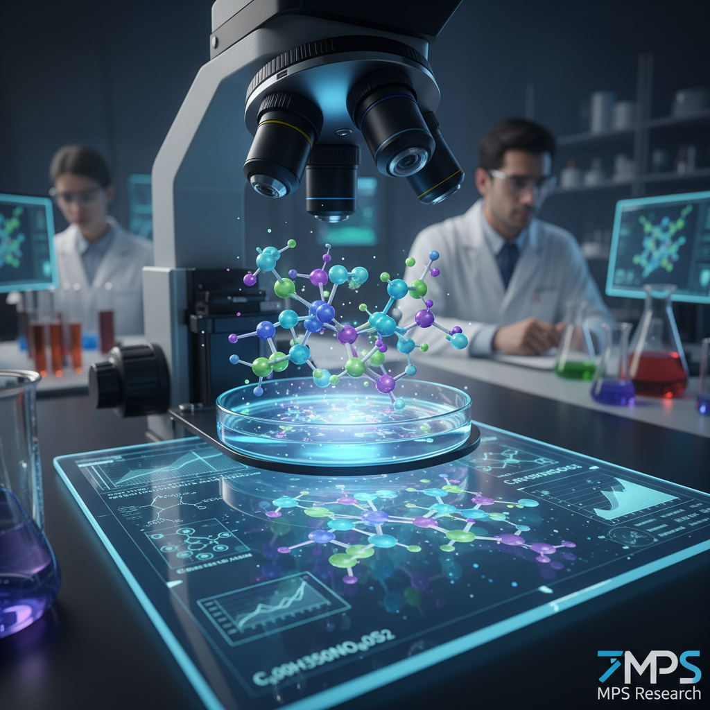Scientist in white coat studying petri dish culture plates under bright fluorescent laboratory lighting