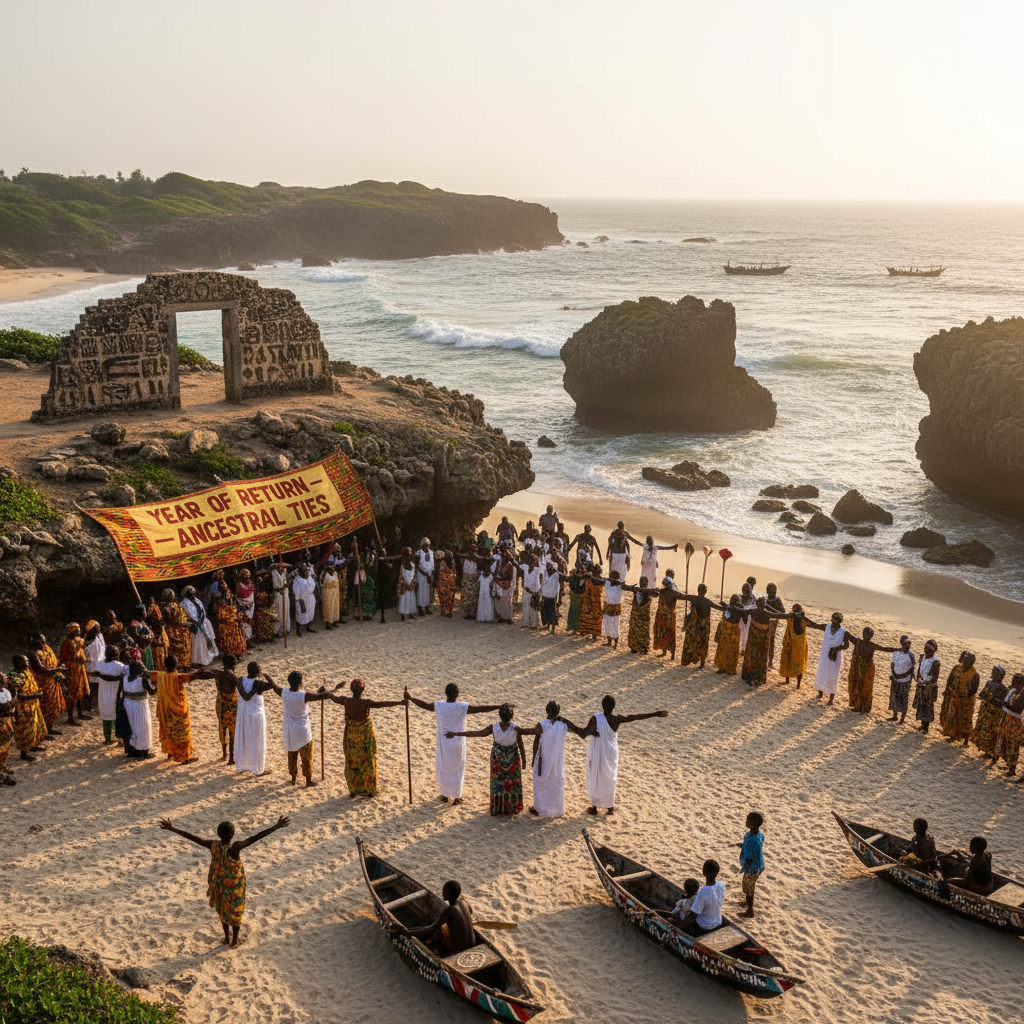 Kwame Asante from Cape Coast, Ghana, video story thumbnail, warm African setting, natural light