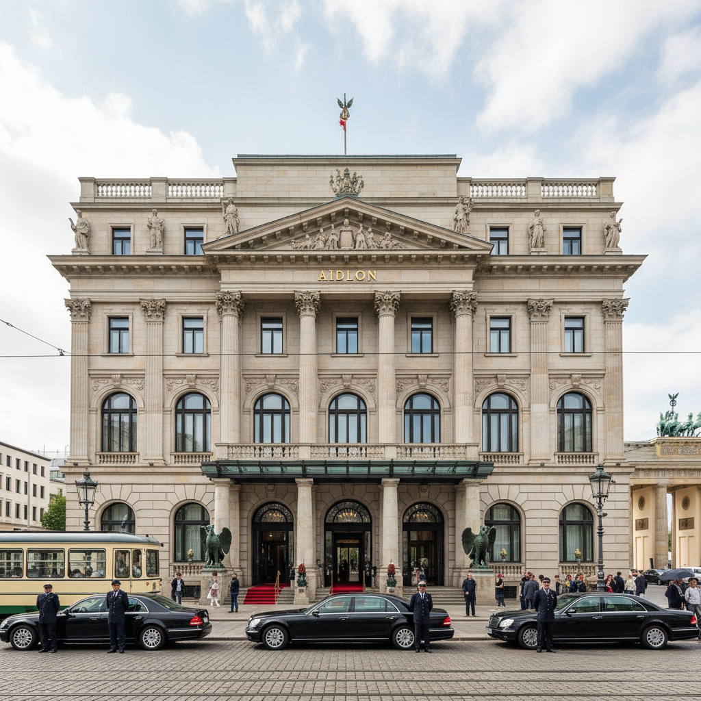 Brandenburg Gate in Berlin with historic architecture
