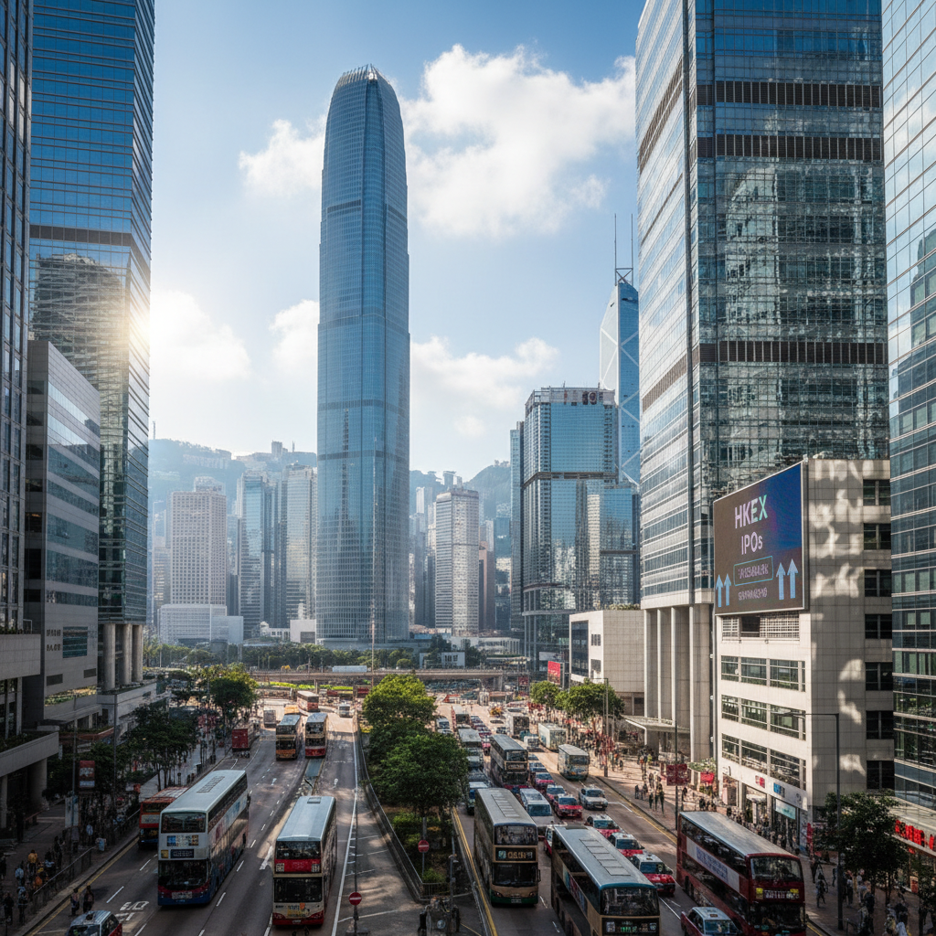 香港金融區摩天大樓代表IPO及企業融資