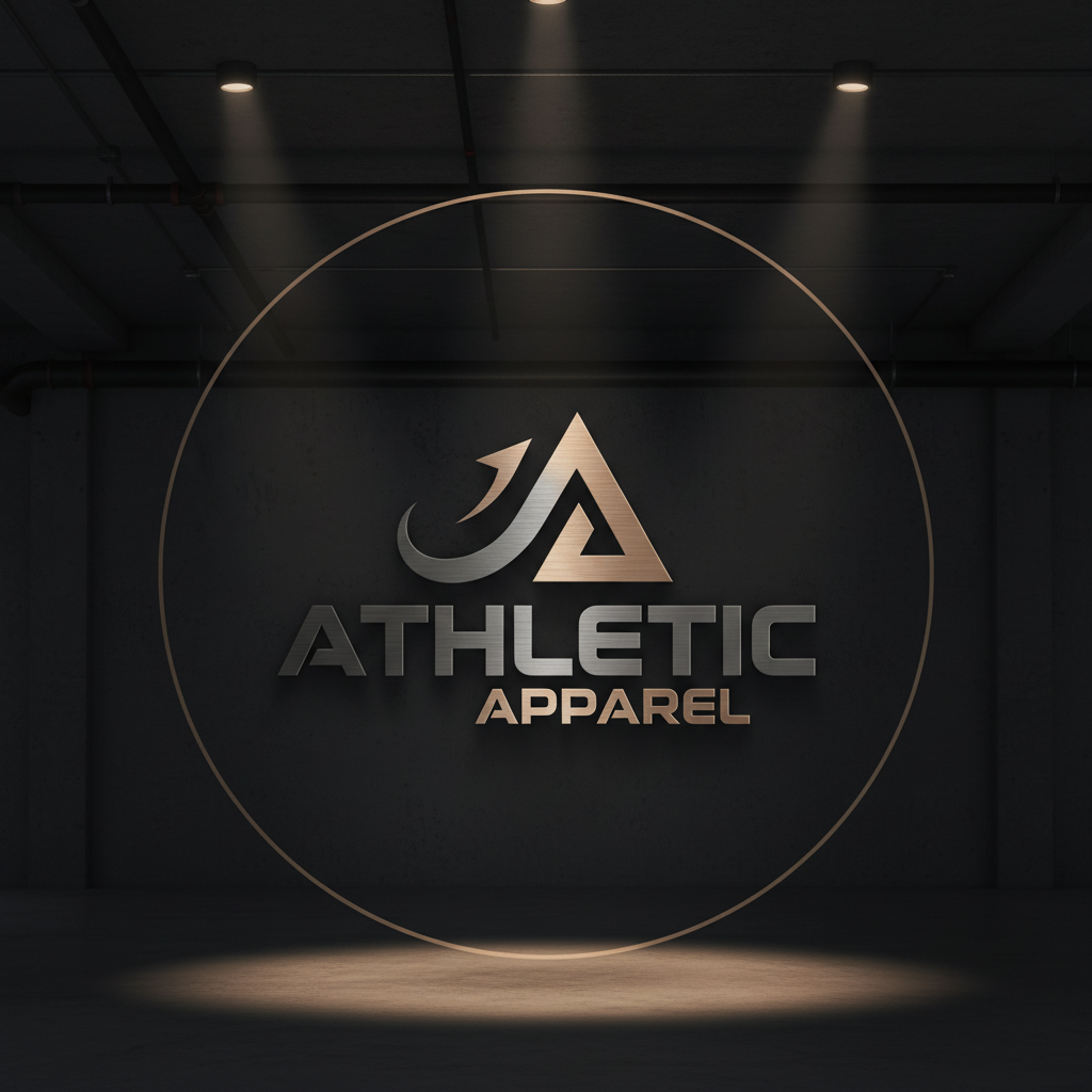 Athletic product shoot with dramatic dark studio lighting, deep shadows, spotlit product on dark background, moody industrial atmosphere