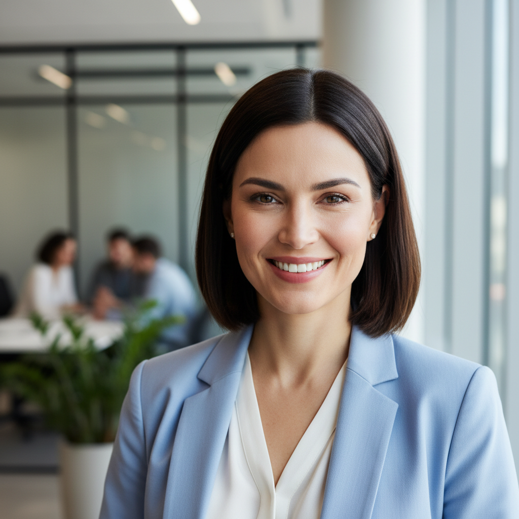 Priya Nair, Head of Research at Meridian Labs, smiling professional headshot