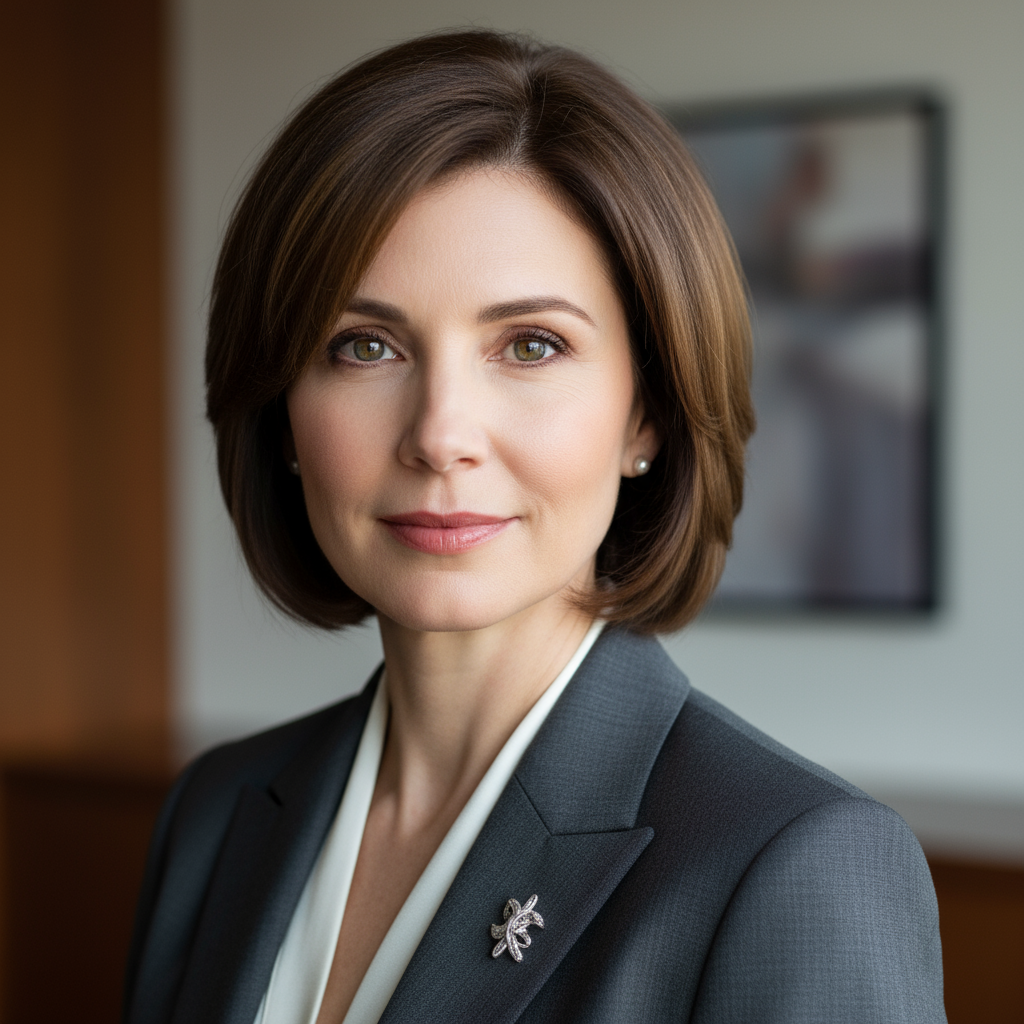 Rachel Kowalski, a white female tech executive with short blonde hair, professional headshot