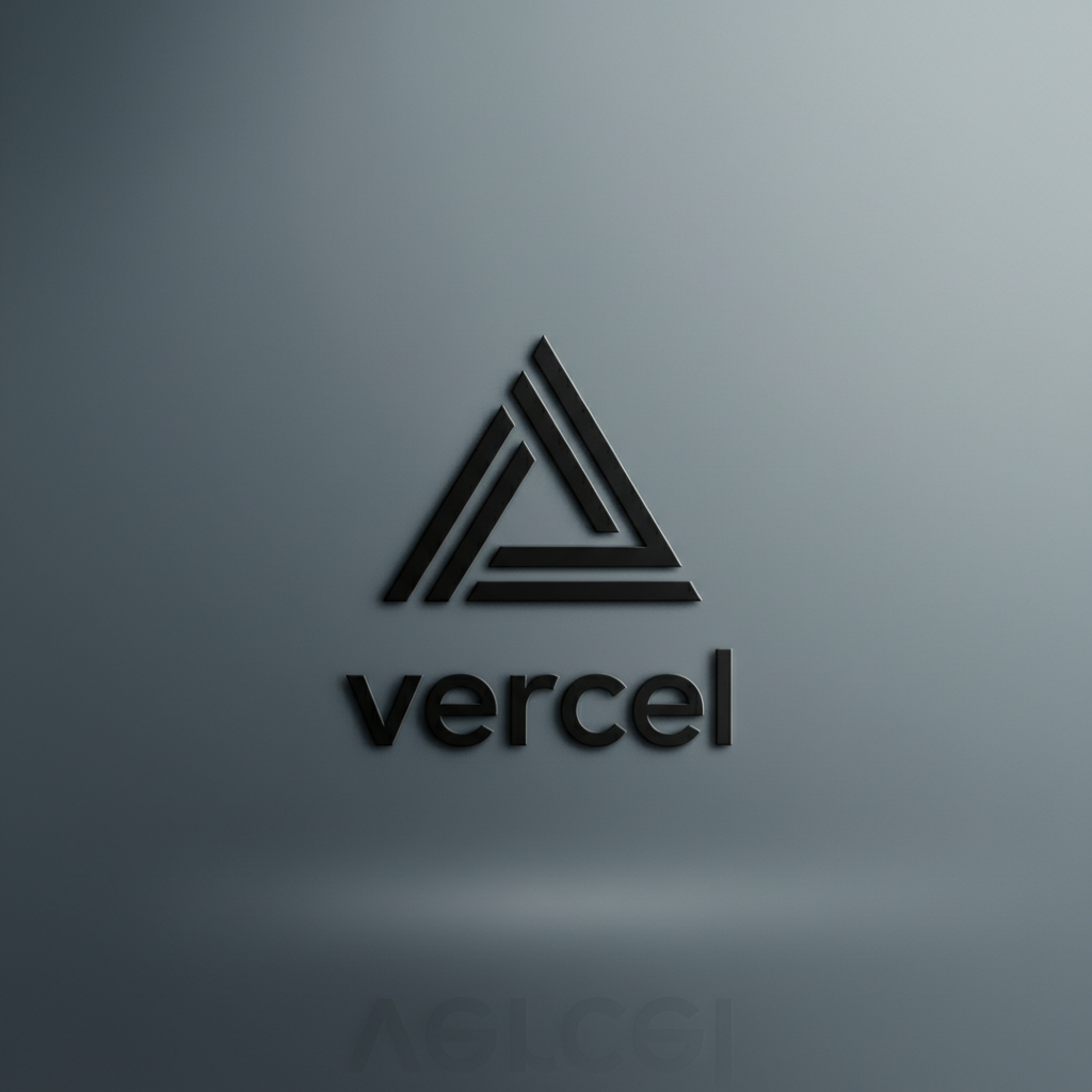 Vercel triangle logo on dark background