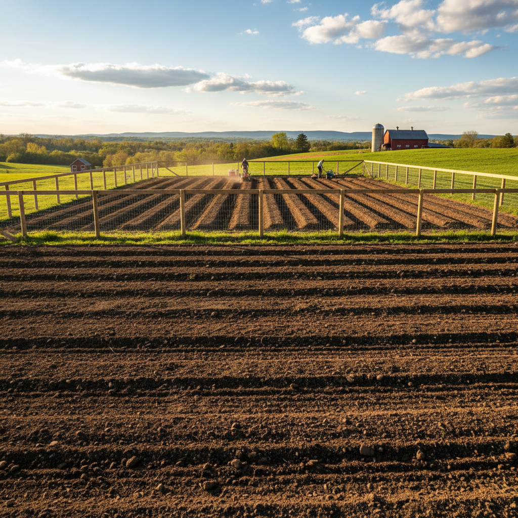 Área de cerrado em processo de preparo para agricultura