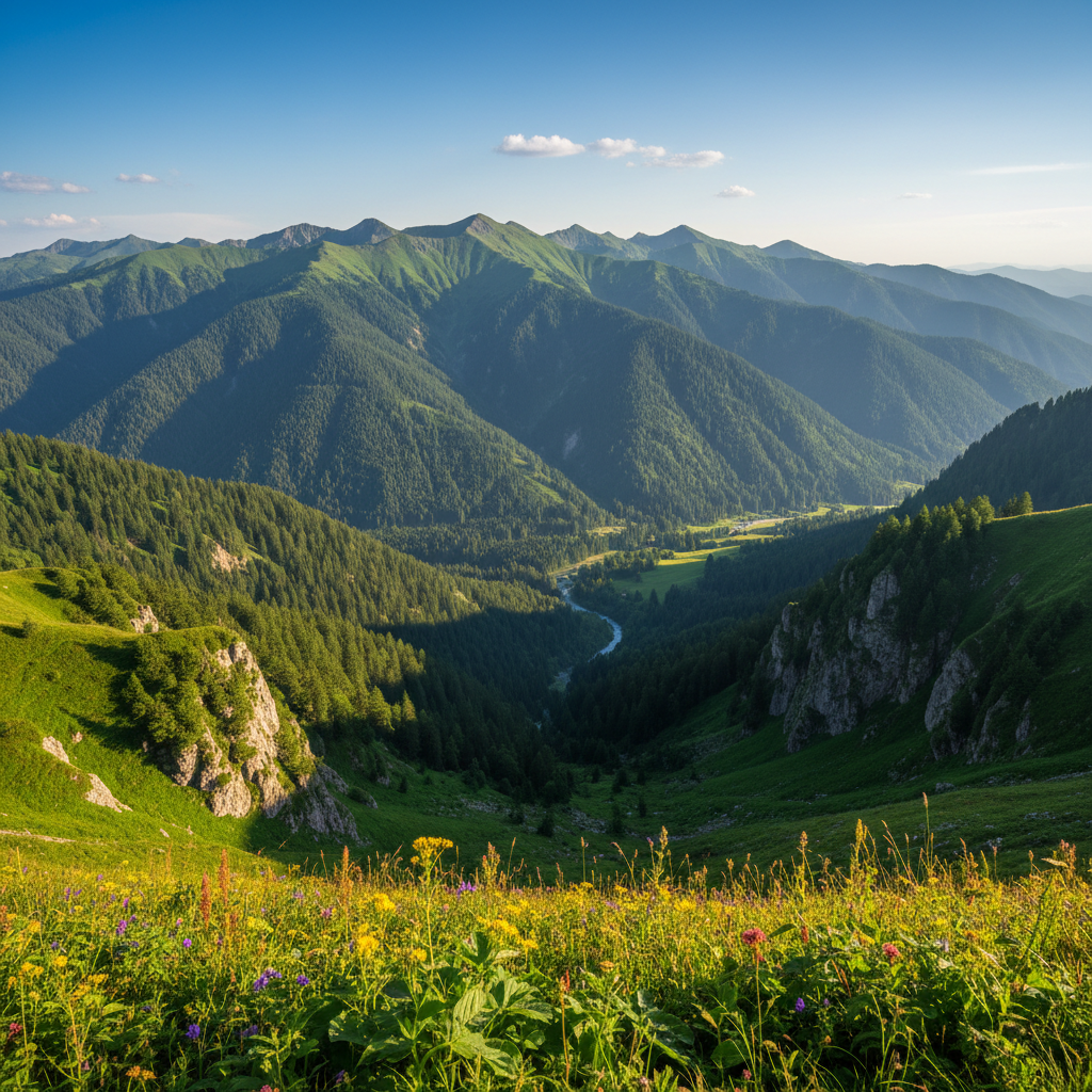 Mountain landscape from summer reel video