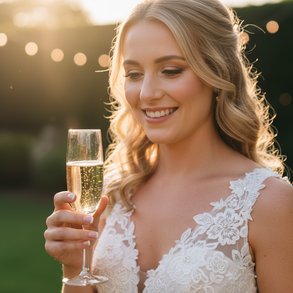 Portrait of Amélie Thornton, bride who chose Cuvée as her wedding sparkling wine