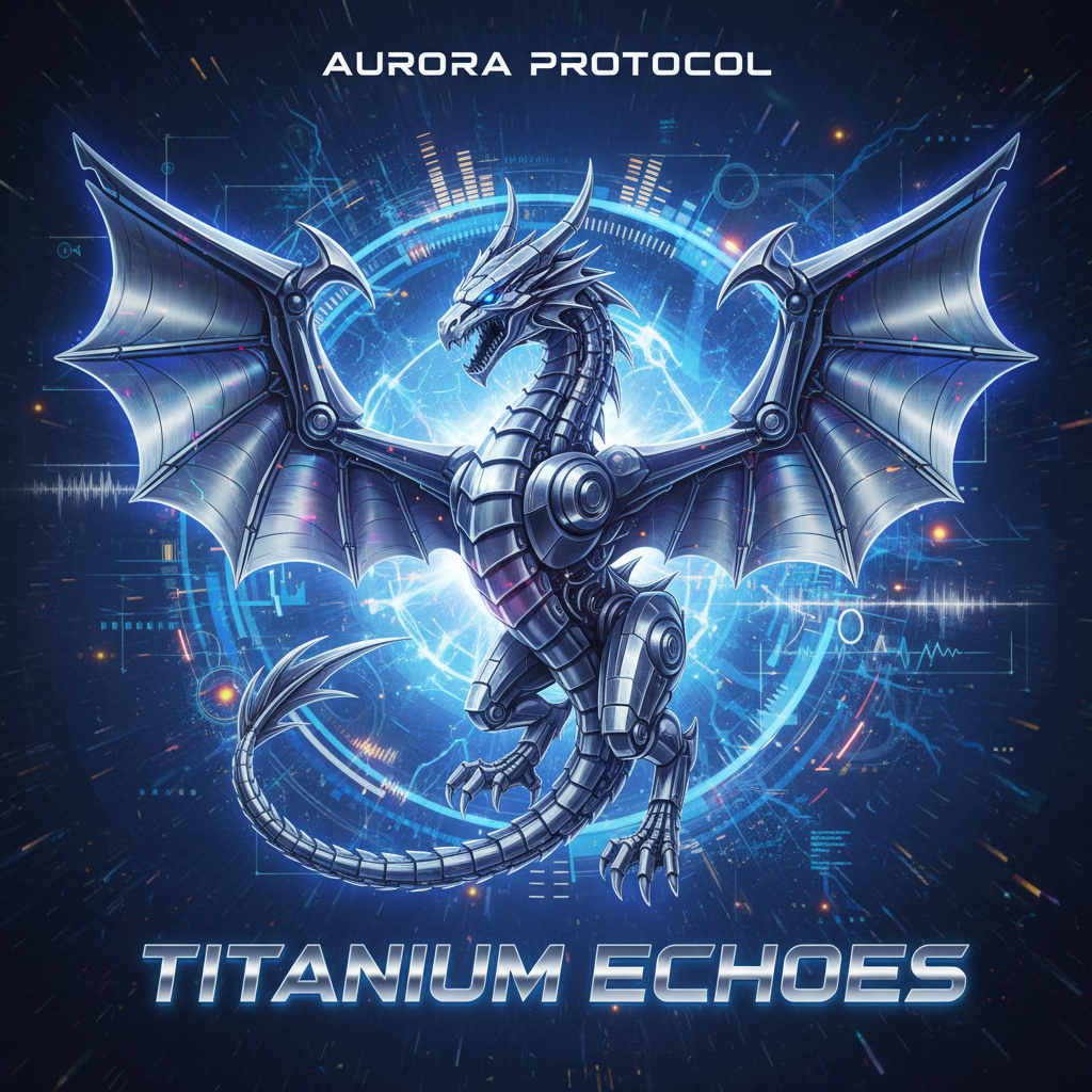 Titanium track cover art featuring futuristic metallic design and electronic music aesthetics