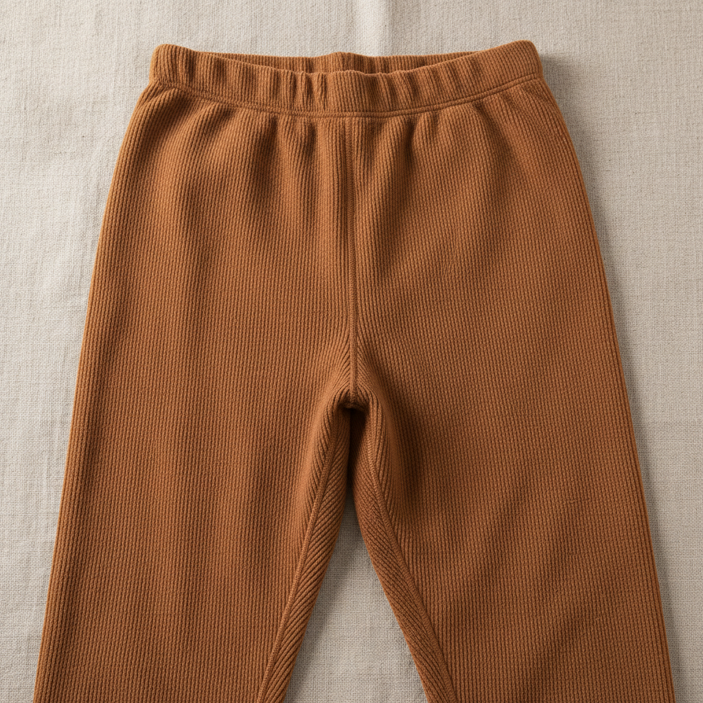 Nutmeg thermal leggings warm brown tone high-waist insulated base layer