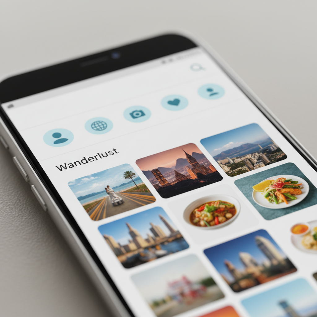 Mobile app development on smartphone screen