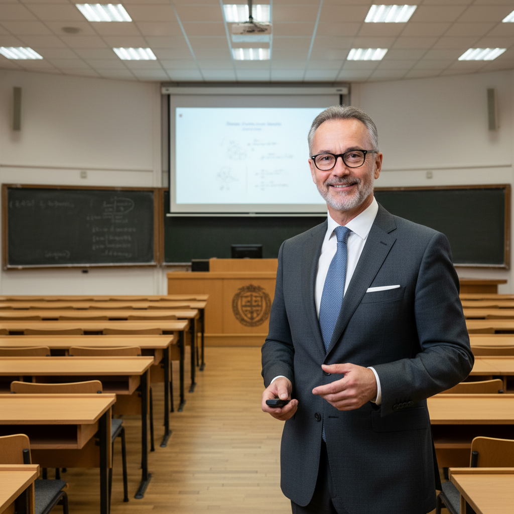 Hiroshi Tanaka, a man with glasses and a thoughtful academic expression