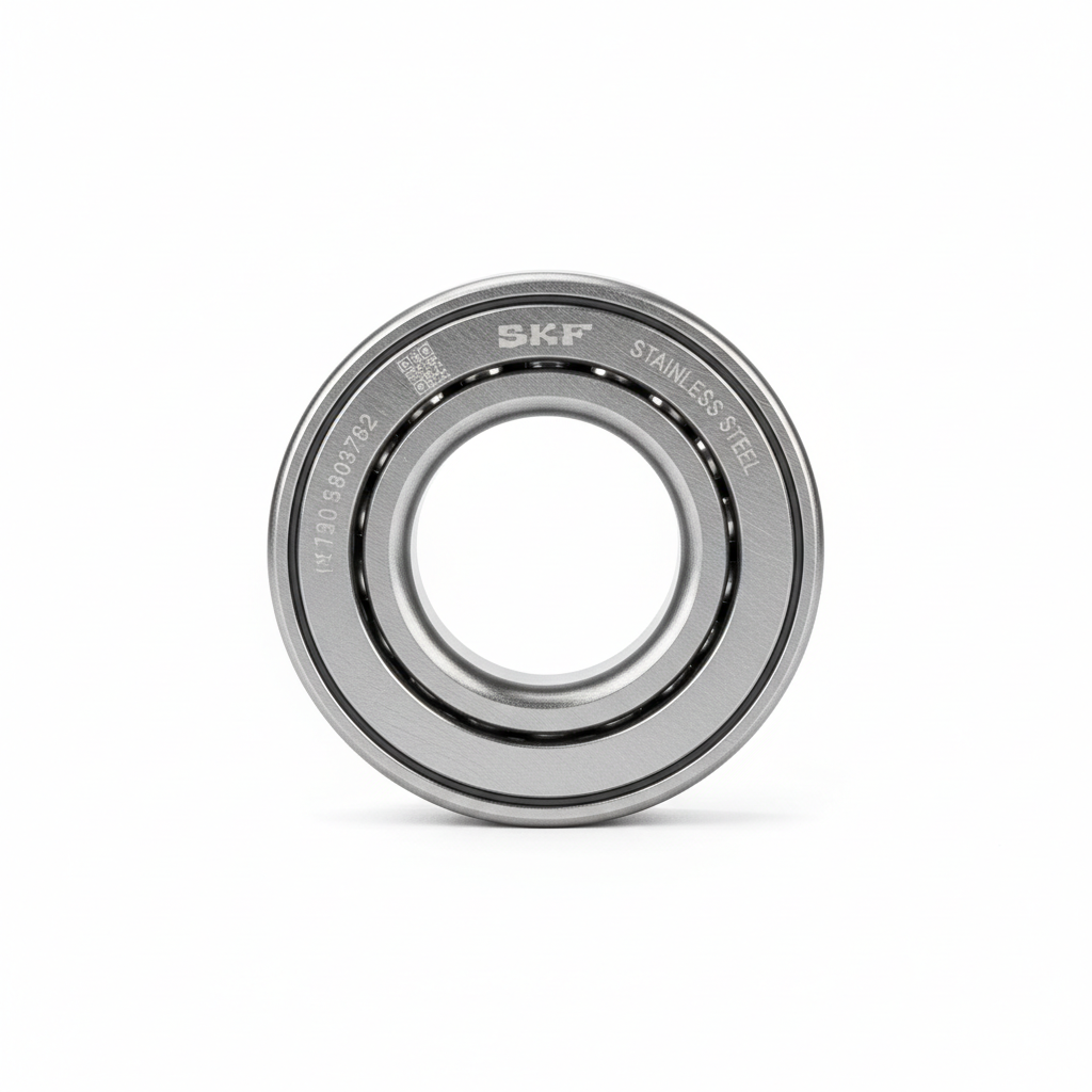 SKF wheel bearing set on industrial dark surface