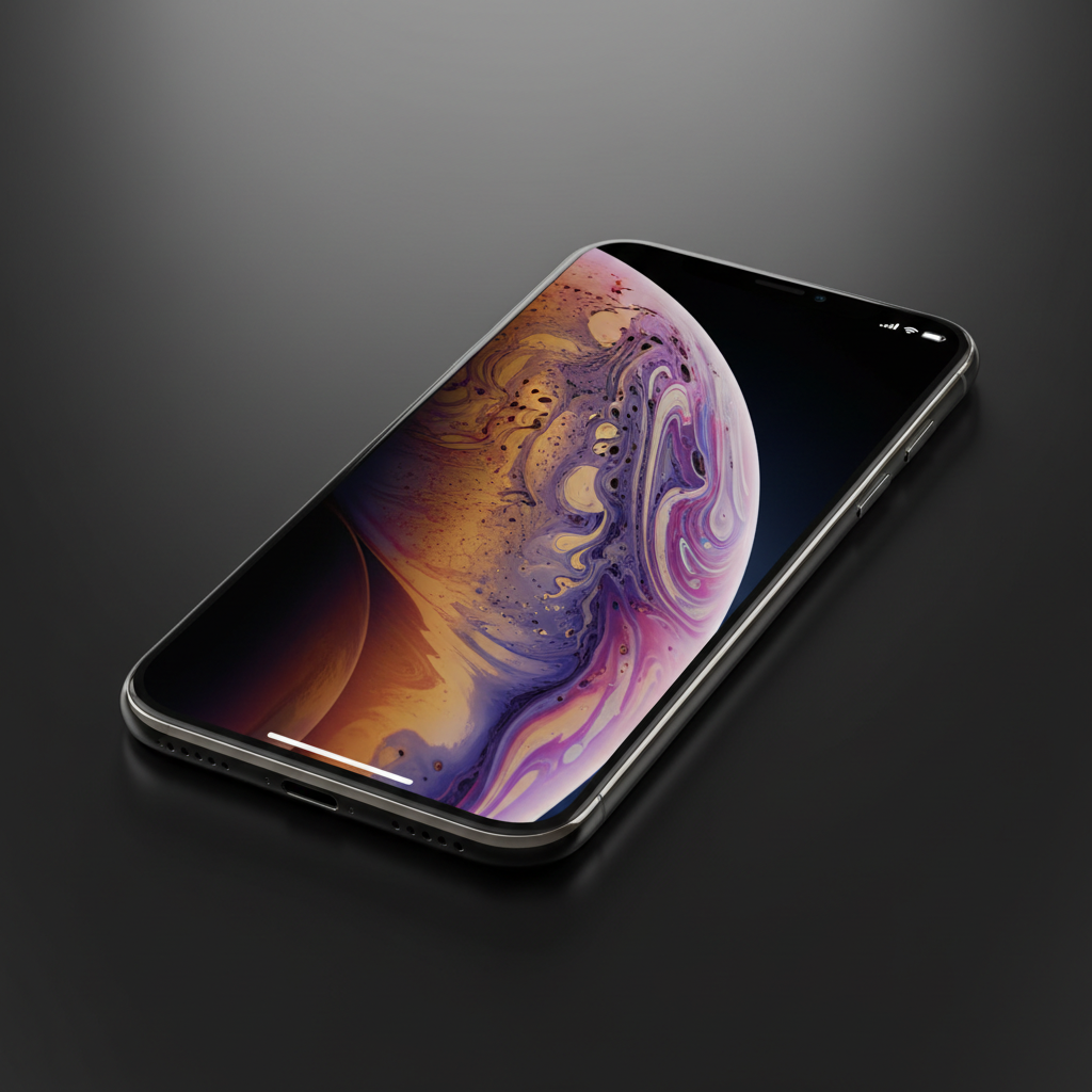 iPhone X with edge-to-edge OLED display and Face ID notch