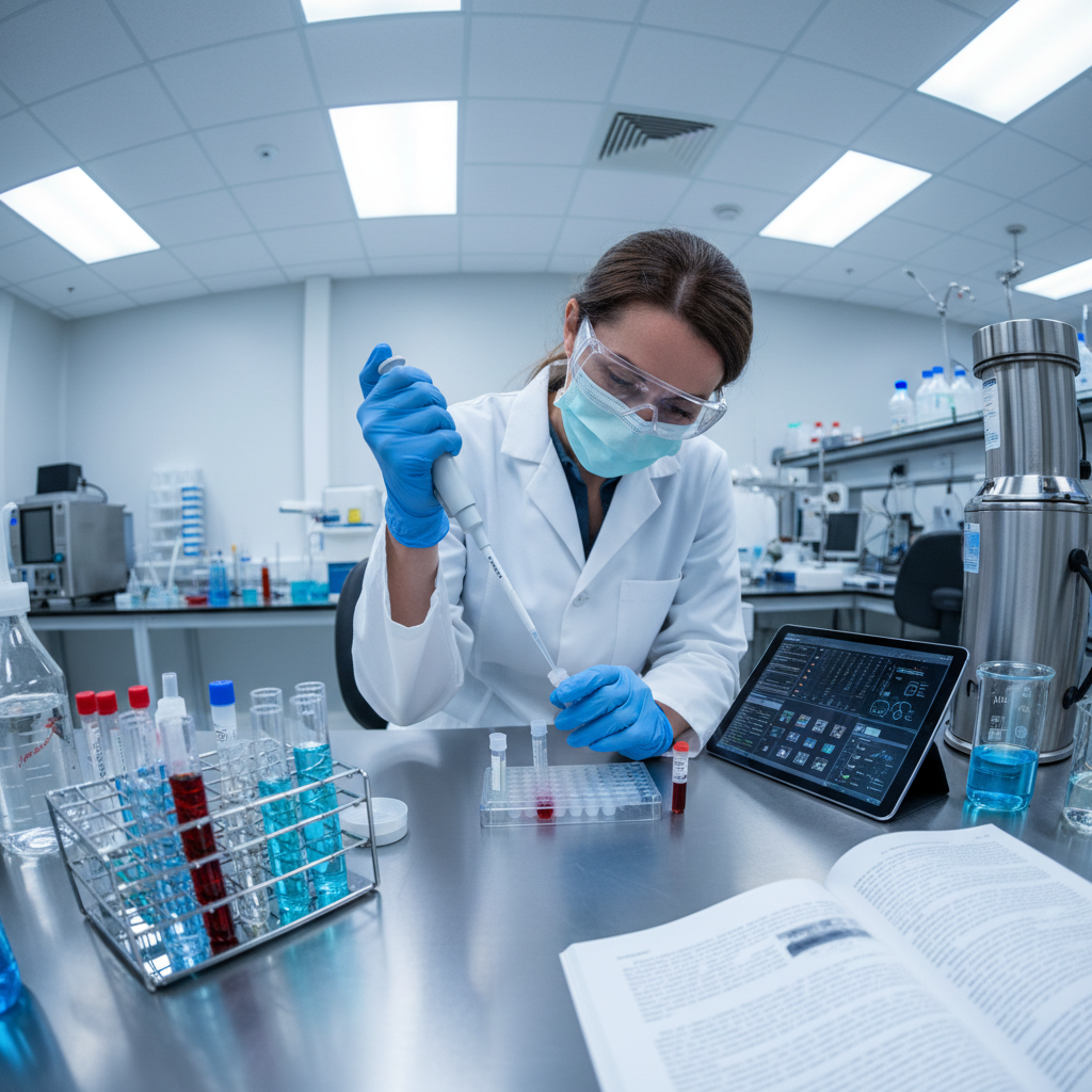Rheumatology autoimmune disease research with pharmaceutical laboratory