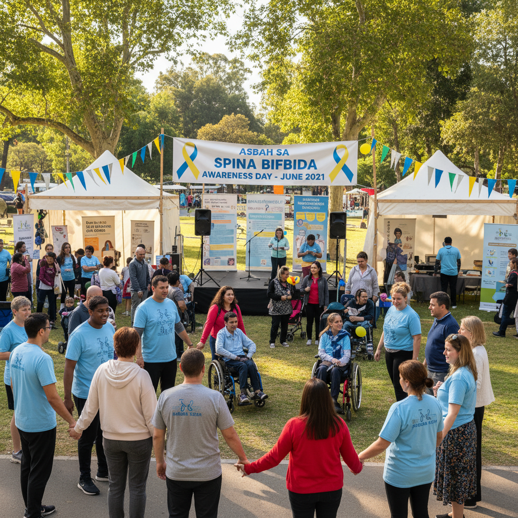 Asbah SA Spina Bifida Awareness Day event in June 2021 — community members marking the occasion with activities and solidarity