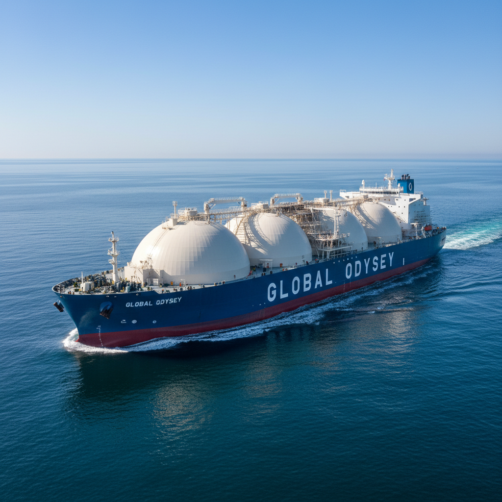 CS Tanker LNG carrier on long-term contract, large gas tanker at sea