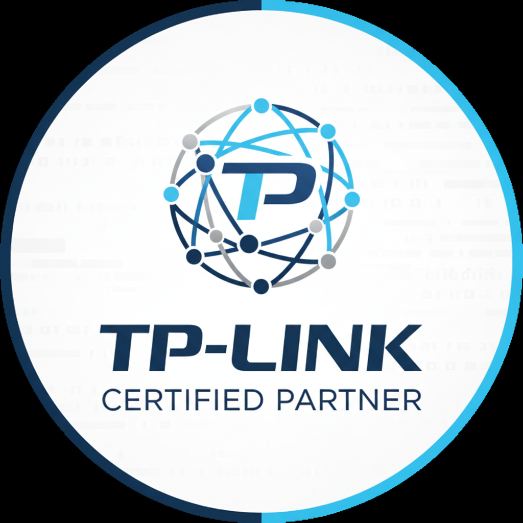 TP-LINK certified partner logo with network icon