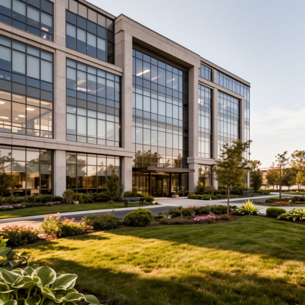 Commercial office building and grounds