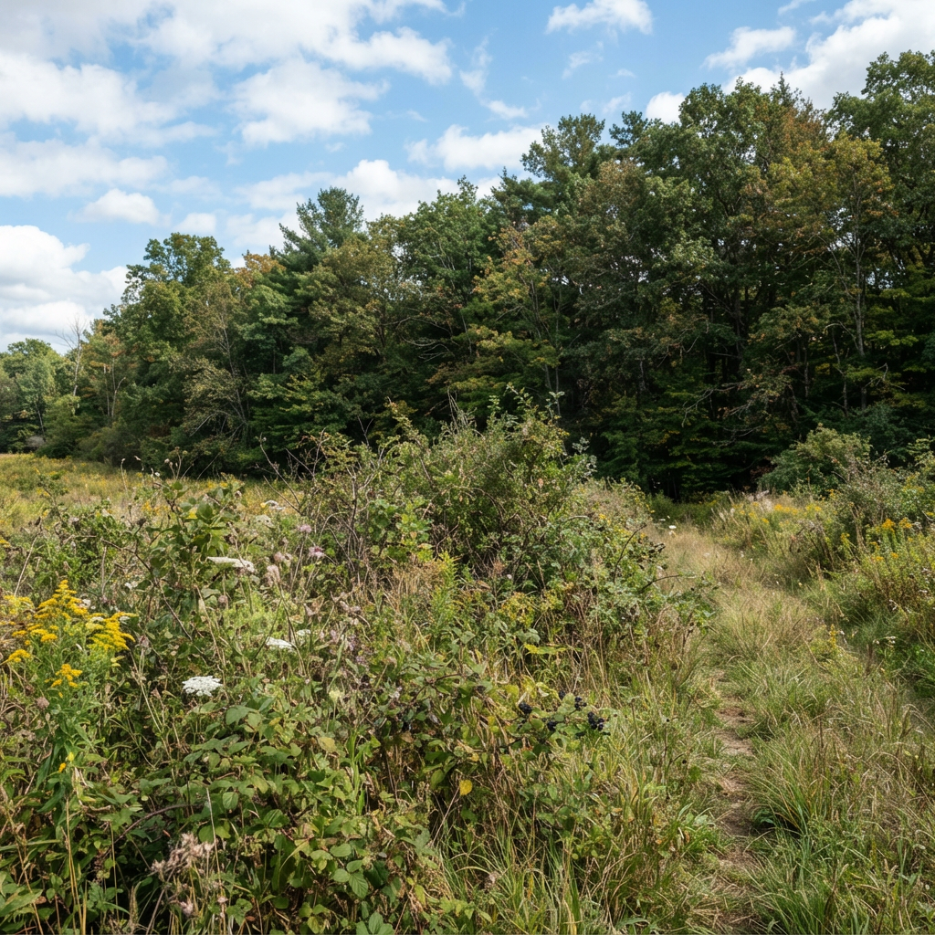 Tree line and brush edge