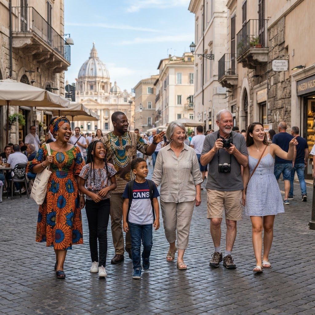 The Okonkwo family, diaspora travellers from Nigeria and USA