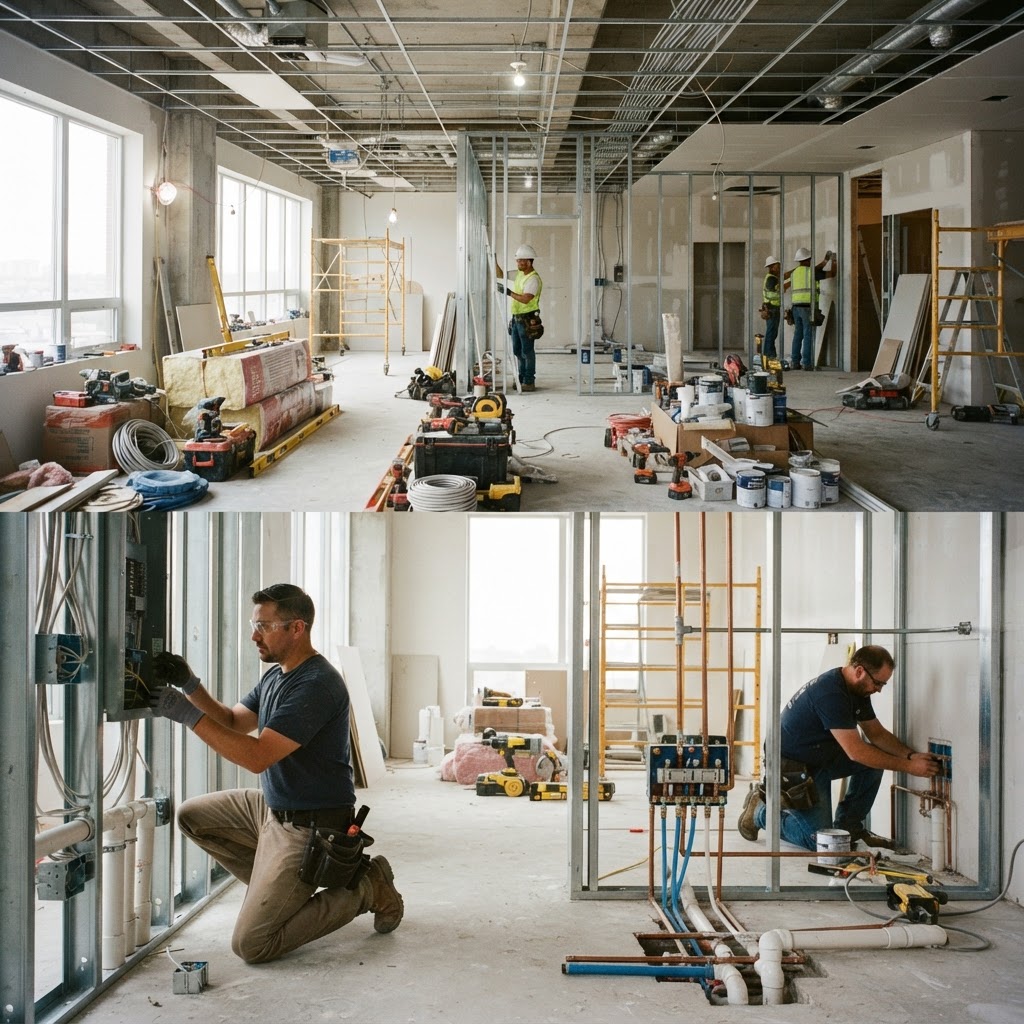 Professional construction and home improvement work — interior renovation in progress