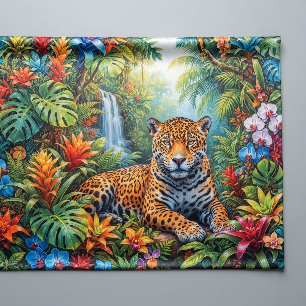 Colorful digitally printed t-shirts with vibrant designs, professional quality garment printing