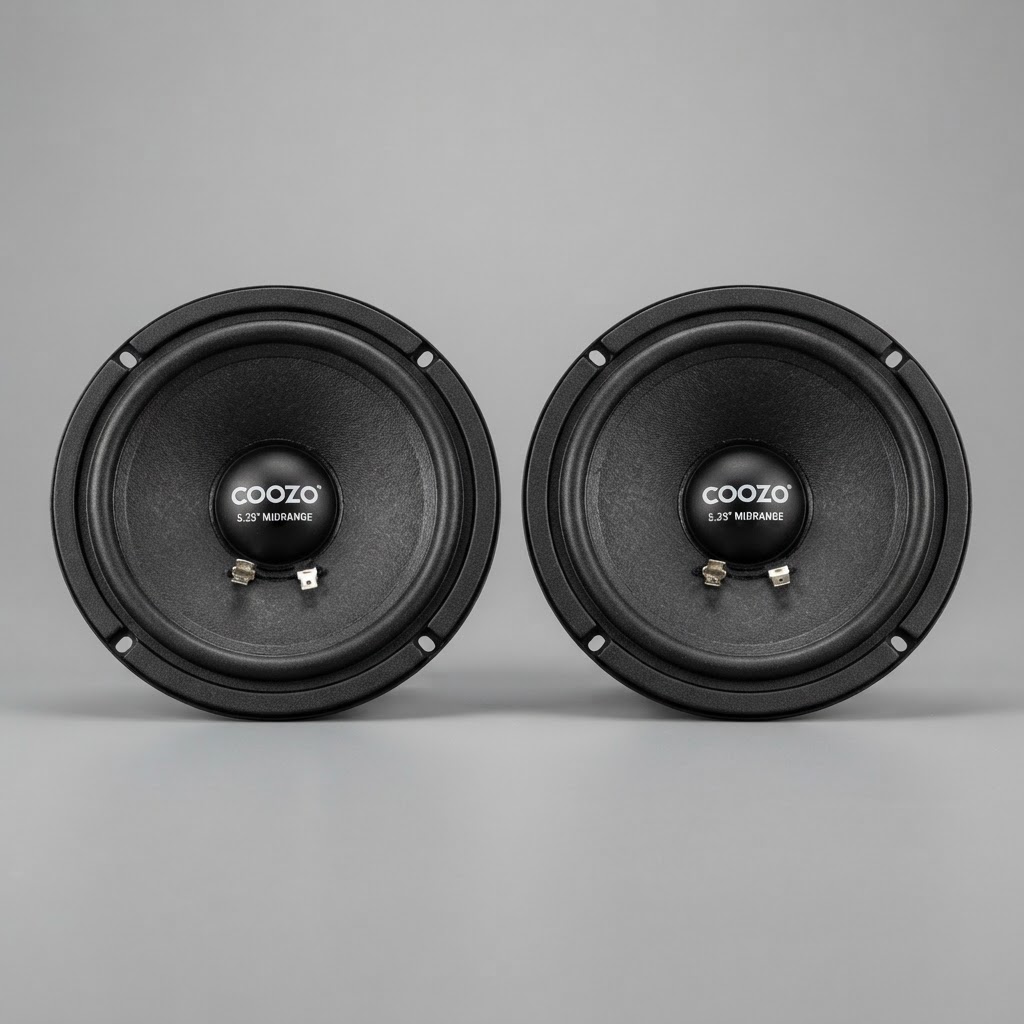 Coozo 5.25 inch midrange car speakers with polypropylene cone