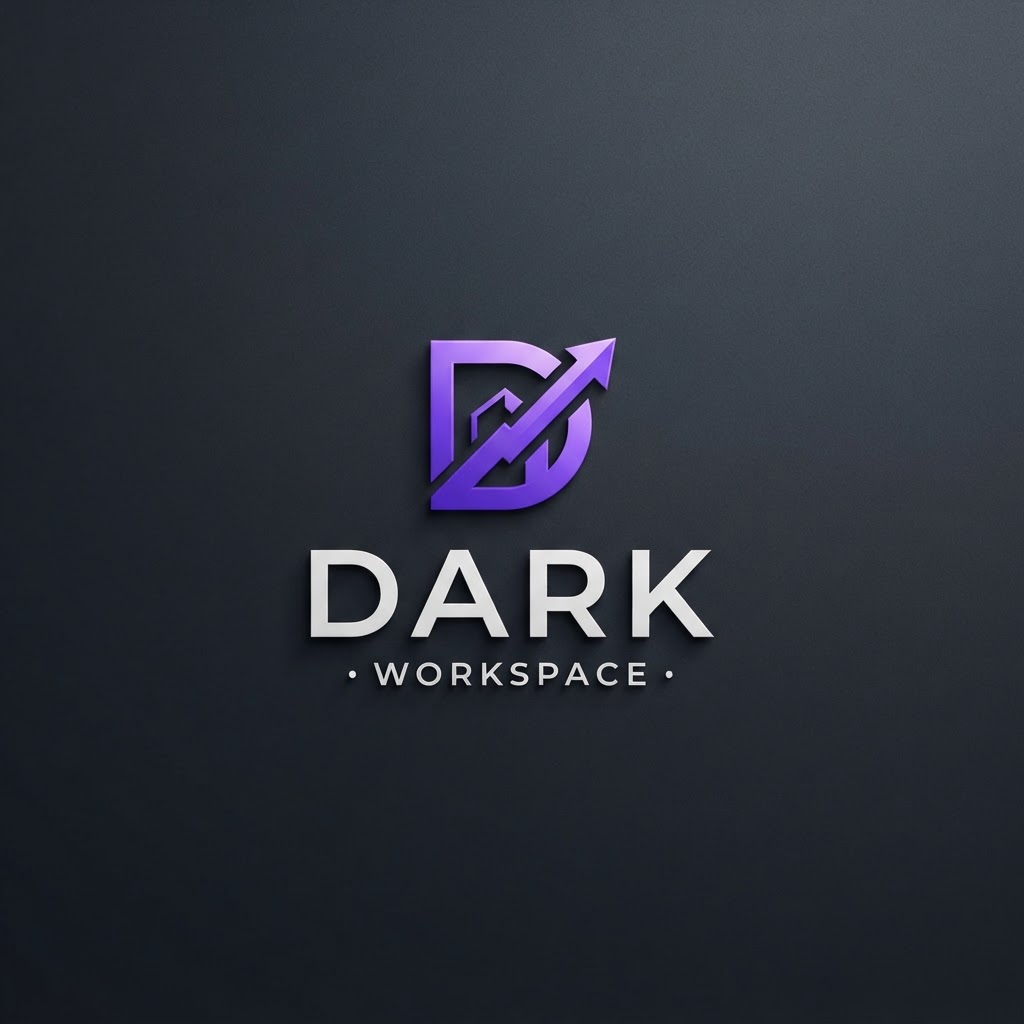 Dark personal branding workspace with violet gradient moodboard