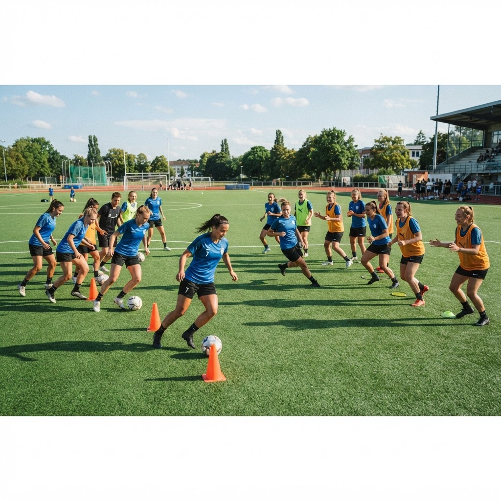 Gemeinsames Training und Teamsport im Verein