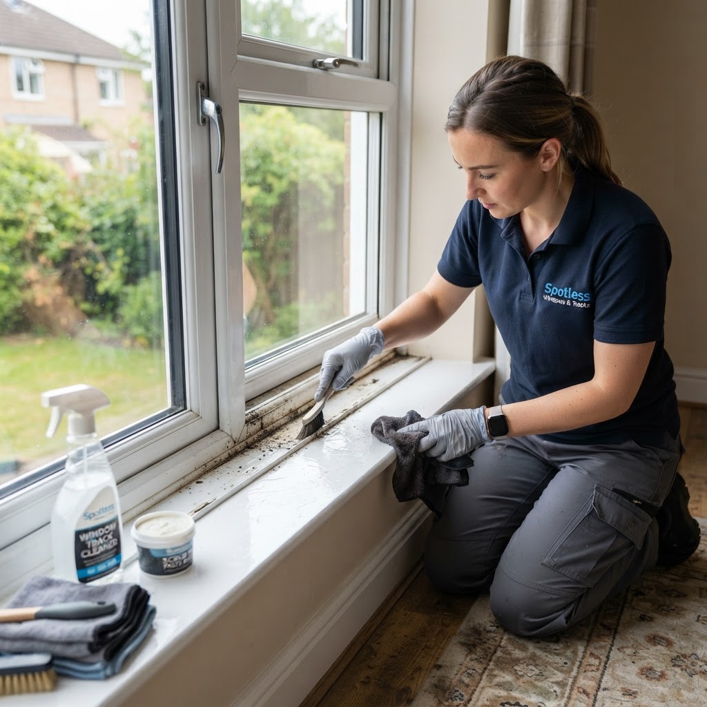 Window track and sill cleaning service