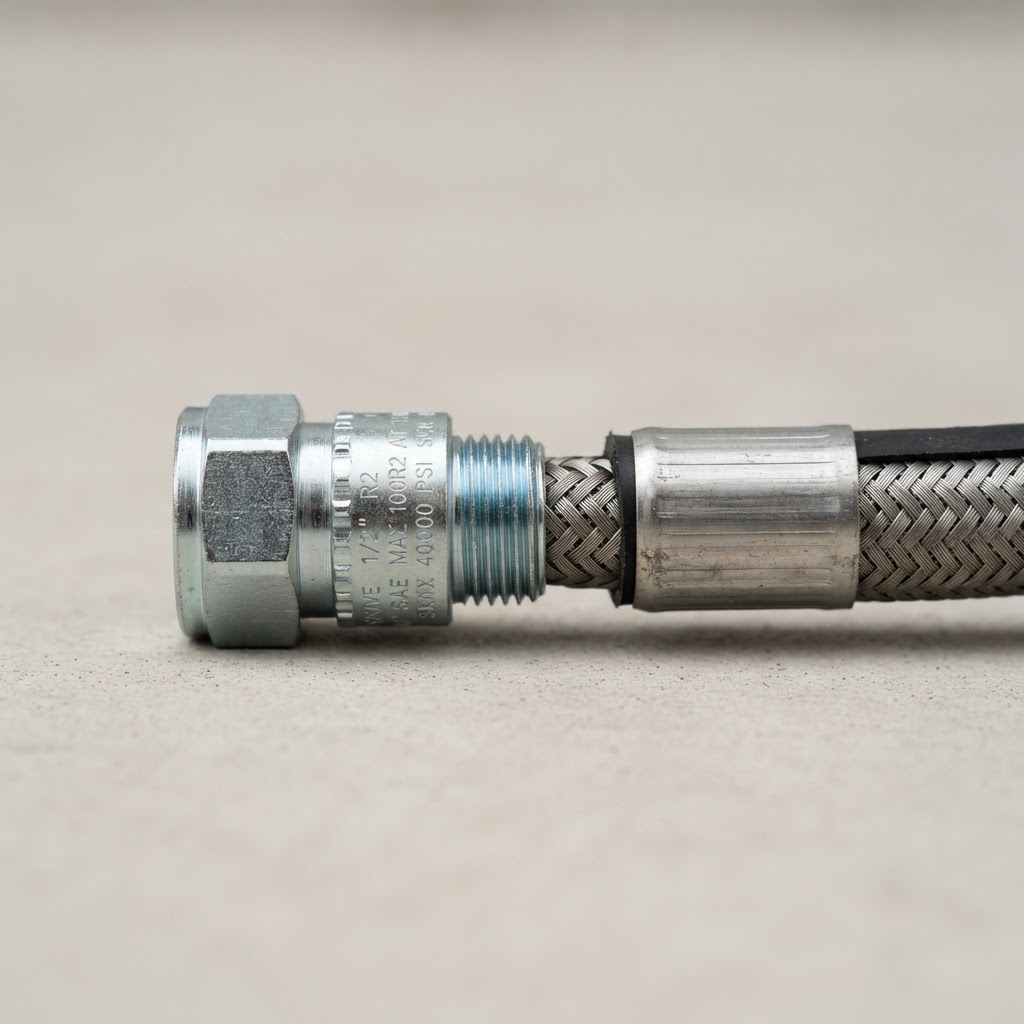 Socket skive hydraulic hose fitting half inch R2